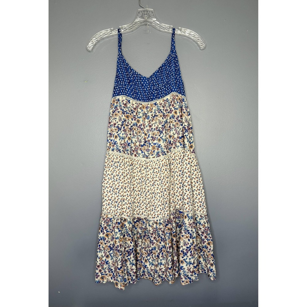 ZARA Midi Dress Girls 11-12 Y Patchwork Floral Tiered Boho Cottagecore Sundress